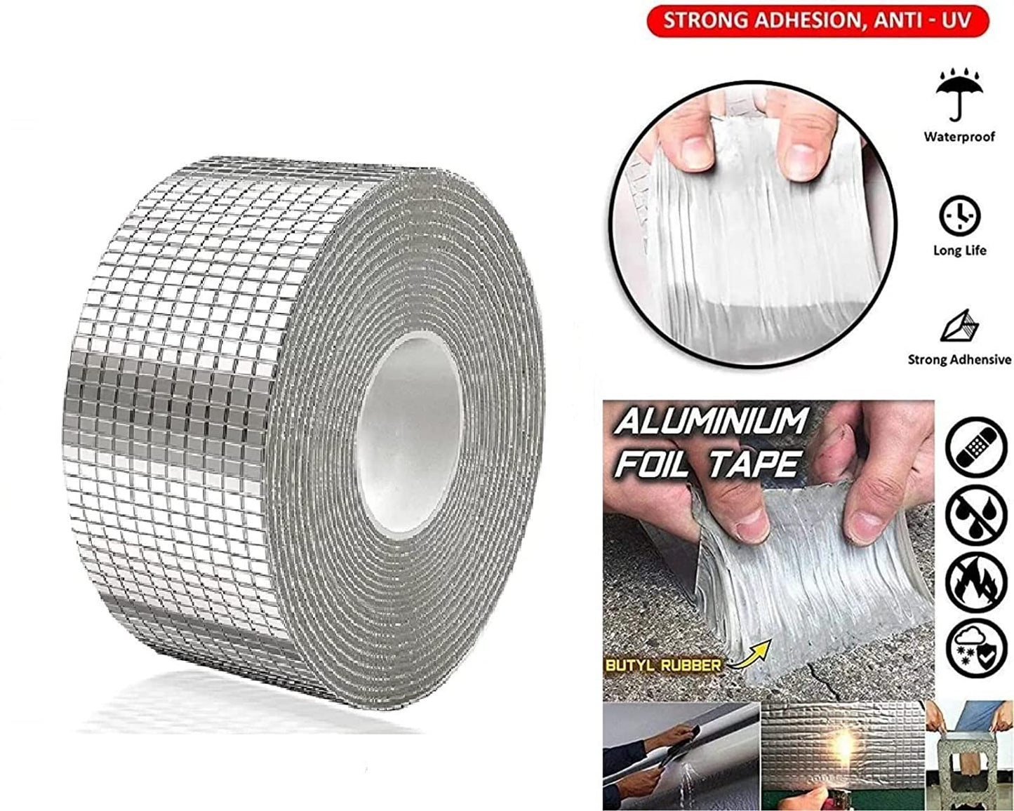 Aluminum Foil Butyl Rubber Tape(Buy 1 Get 1 Free)