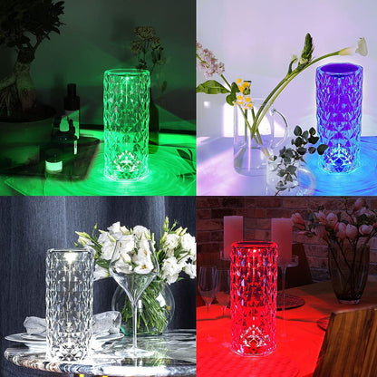 Rose Crystal Lamp With Touch Control (16 Colors)