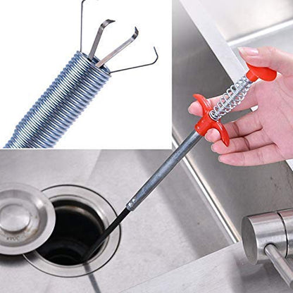 Hair Catching Drain Cleaner Wire ABS and Stainless Steel (Big size ,160cm)(Total: 2pcs) (Buy 1 Get 1 Free)