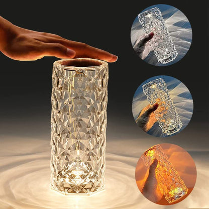 Rose Crystal Lamp With Touch Control (16 Colors)