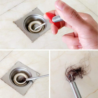 Hair Catching Drain Cleaner Wire ABS and Stainless Steel (Big size ,160cm)(Total: 2pcs) (Buy 1 Get 1 Free)