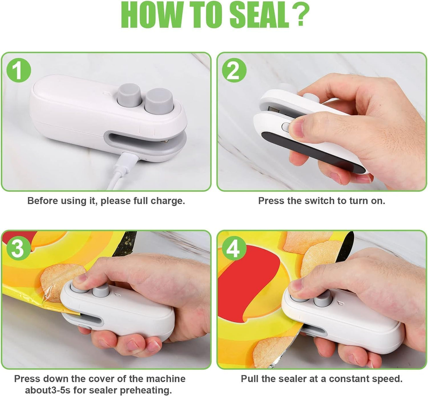 Rechargeable 2 in 1  Portable Sealing machine