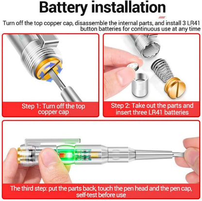 Multifunction Dual LED Power Tester Pen  (Total: 2pcs)(Buy 1 Get 1 Free)