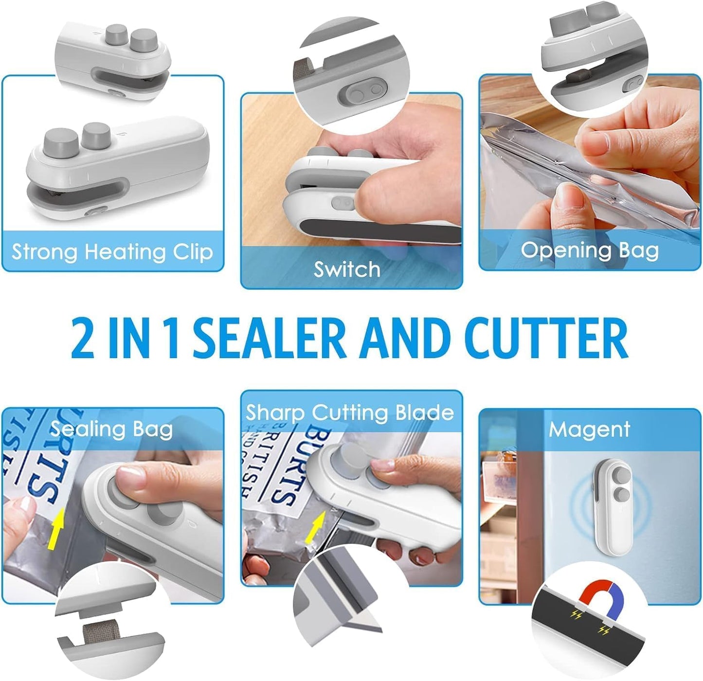 Rechargeable 2 in 1  Portable Sealing machine