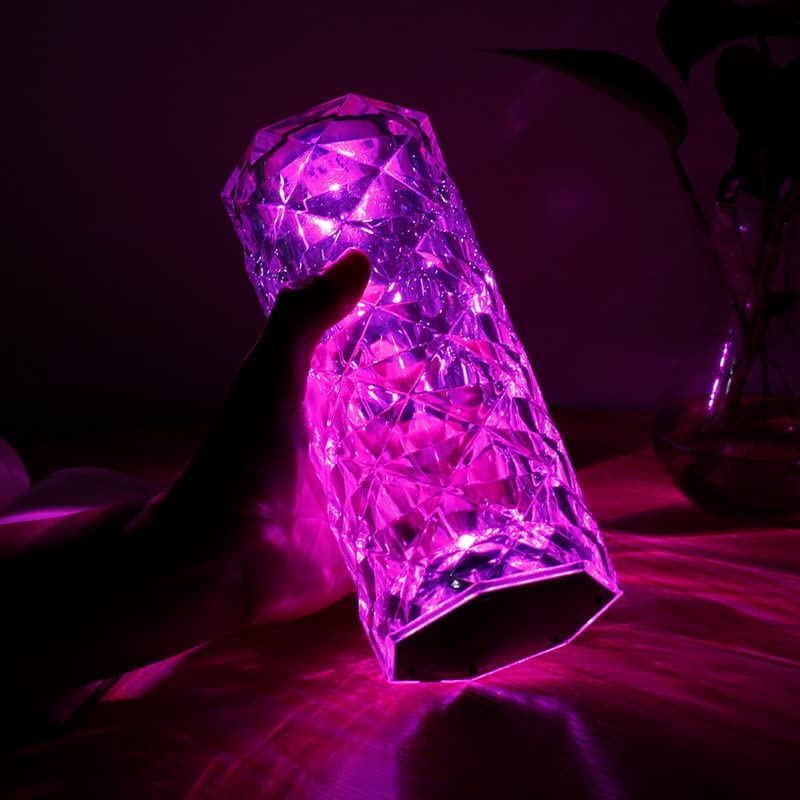 Rose Crystal Lamp With Touch Control (16 Colors)