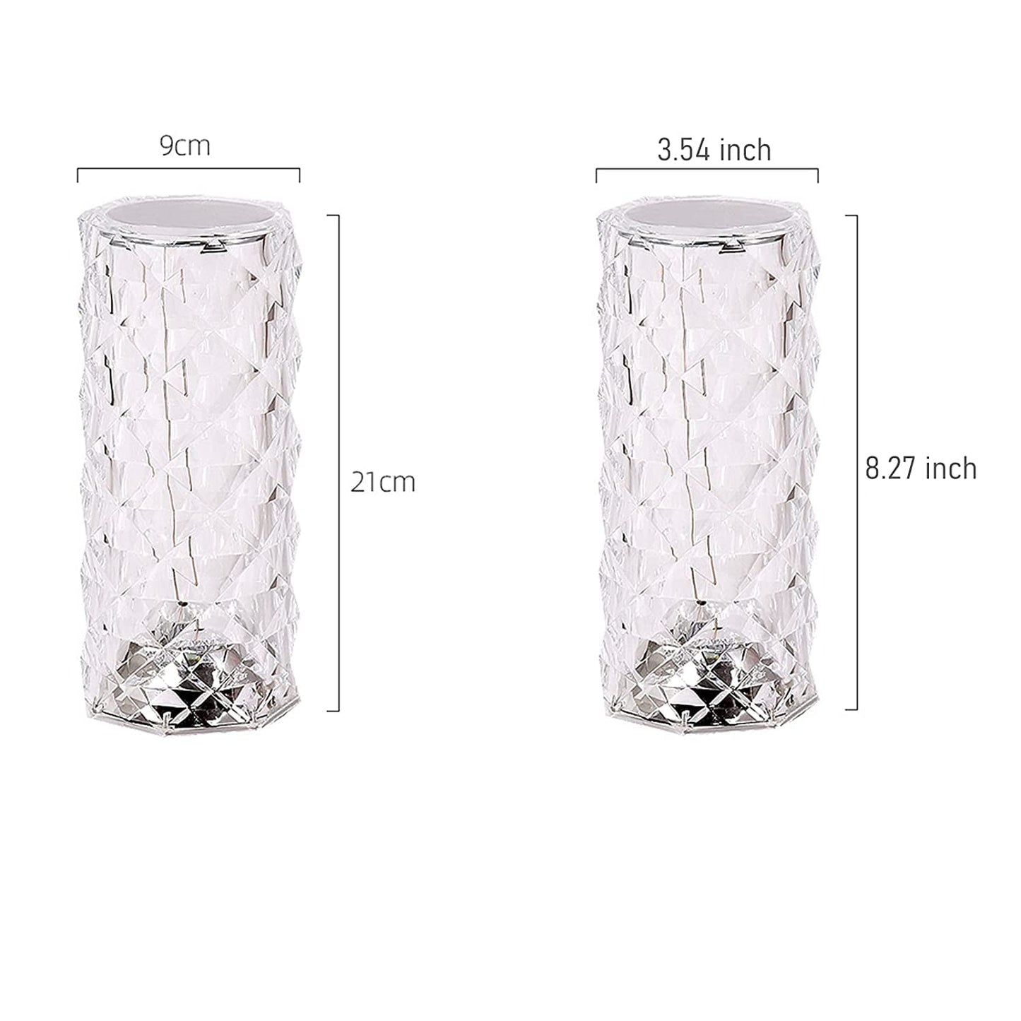 Rose Crystal Lamp With Touch Control (16 Colors)