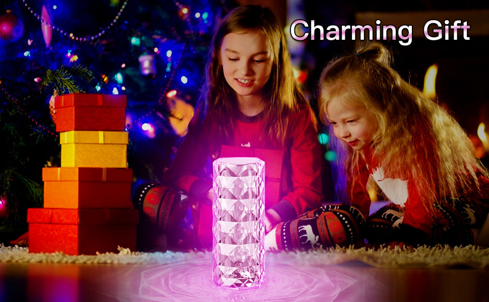 Rose Crystal Lamp With Touch Control (16 Colors)