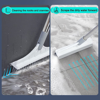 2 In 1 Floor Cleaning Brush With Soft Scraper