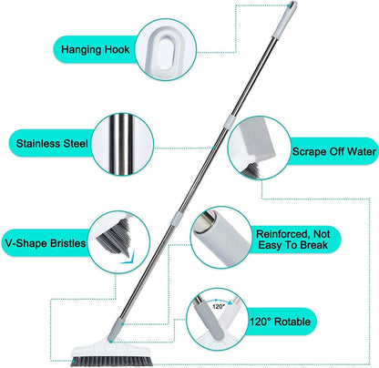 2 In 1 Floor Cleaning Brush With Soft Scraper